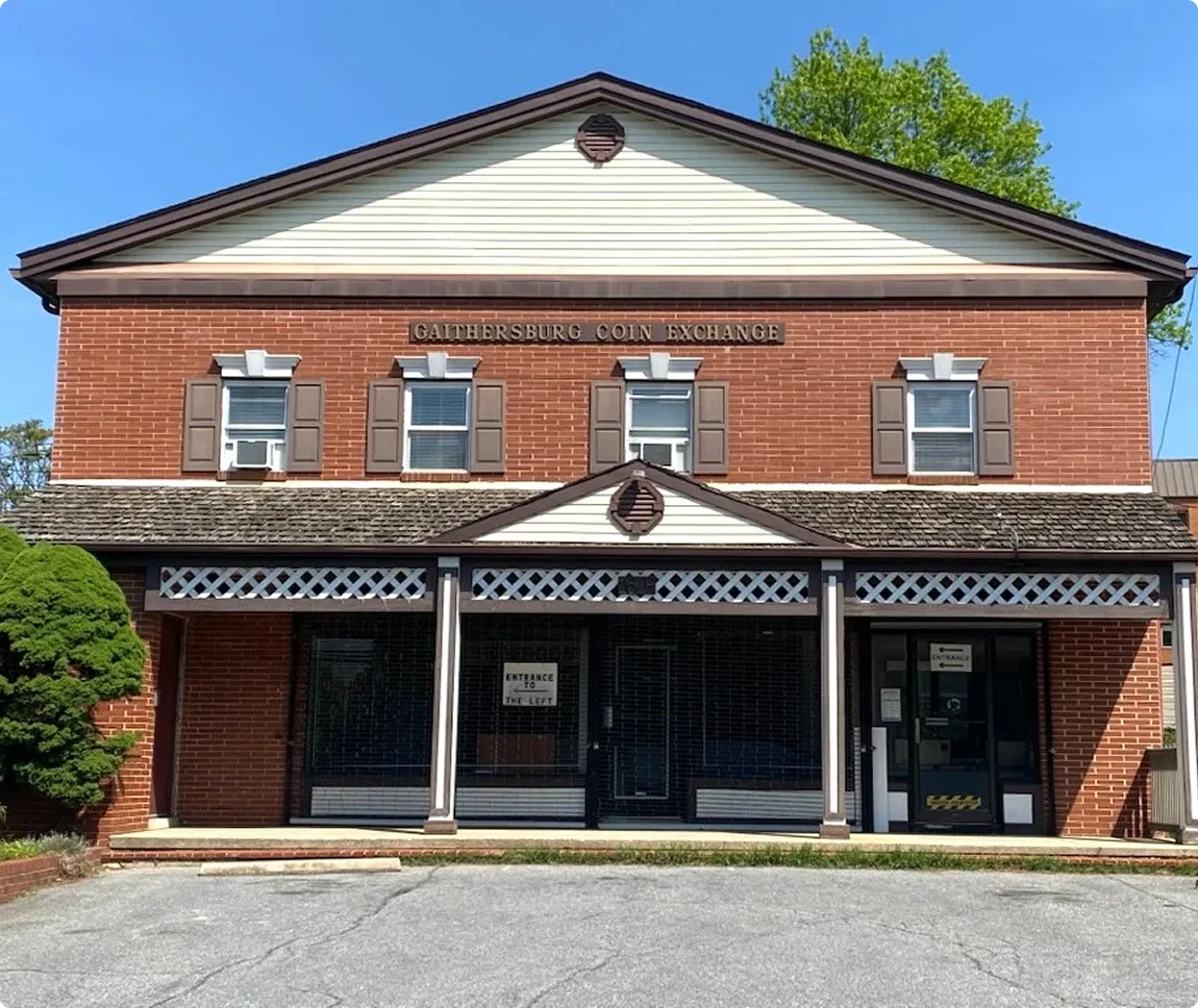 Gaithersburg Coin Exchange storefront in Olde Town Gaithersburg